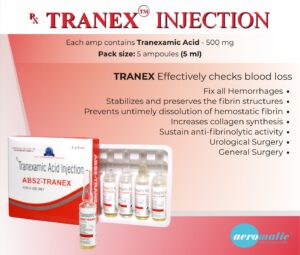 Aeromatic Healthcare Injection Anesthesia & Critical Care Injection Tranex Inj
